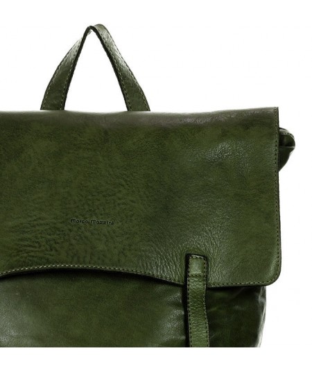 Marco Mazzini Indiana Jones bőr hátizsák | zöld