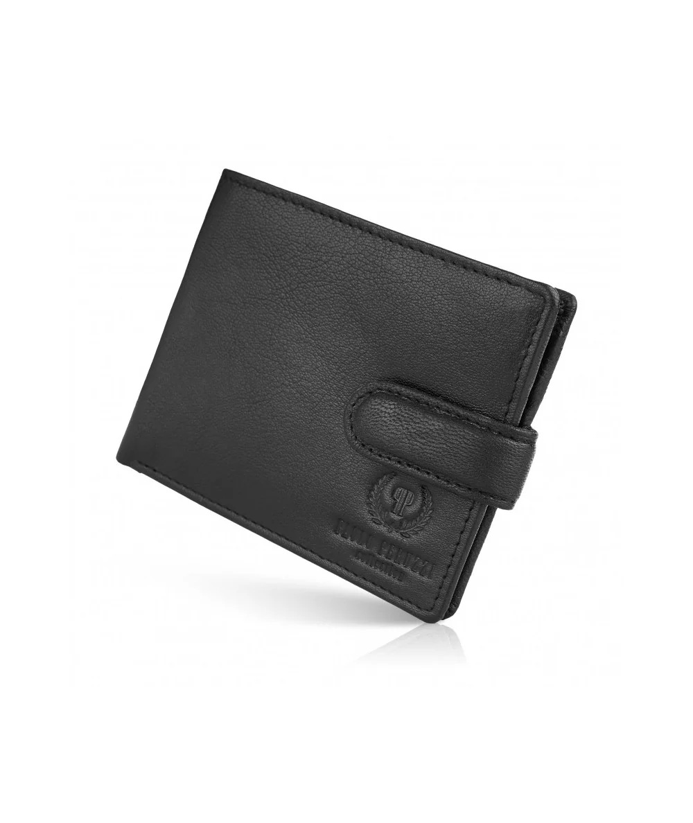 PAOLO PERUZZI Férfi bőr pénztárca RFID-vel | fekete
