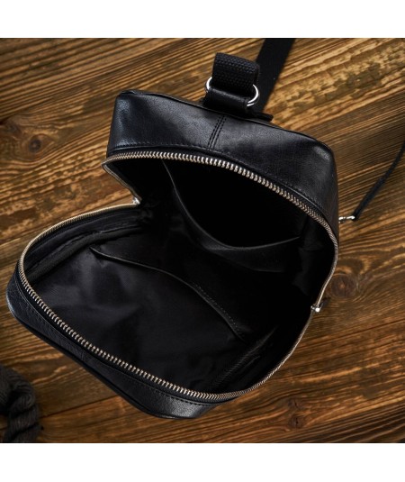 PAOLO PERUZZI Férfi bőr hátizsák és pénztárca készlet ZUP-66-BL | fekete