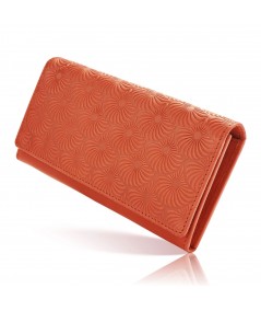 PAOLO PERUZZI Női bőr pénztárca geometrikus mintákkal IN-58-OR | narancs