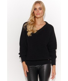 Macadamia Női pulóver S140 | fekete