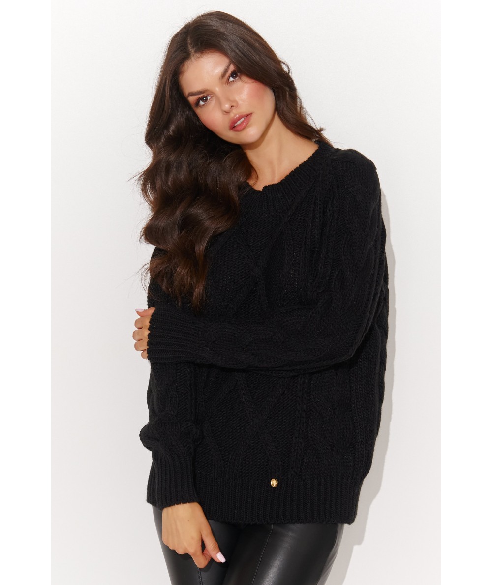 Naminou Női kötött pulóver NU_S93 | fekete