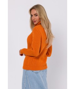 MOE női garbós pulóver M771 | narancs