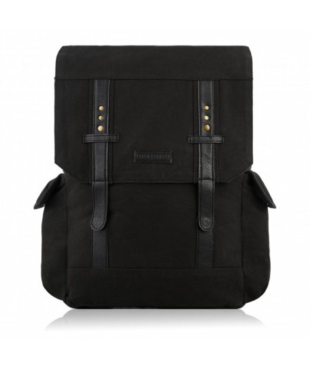 PAOLO PERUZZI Férfi hátizsák szett + laptoptáska ZUP-93-BL | fekete