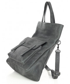 MARCO MAZZINI Városi táska 4A természetes bőrből | fekete