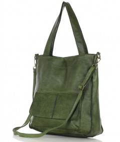 MARCO MAZZINI Női bőr shopper táska A4 | zöld