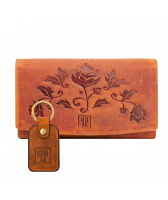 PAOLO PERUZZI Női bőr pénztárca + kulcstartó Vintage ZUP-104-OR | narancs