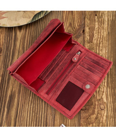 PAOLO PERUZZI Női bőr pénztárca + kulcstartó Vintage ZUP-104-RD | Piros