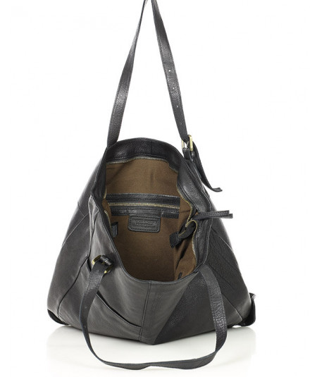 MARCO MAZZINI Shopper táska zsebekkel | fekete