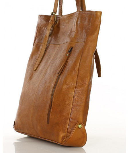 MARCO MAZZINI Shopper táska zsebekkel | camela