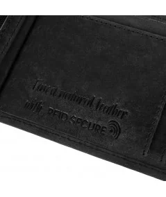 PAOLO PERUZZI Férfi bőrtáska + pénztárca | fekete