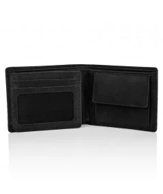 PAOLO PERUZZI Férfi bőrtáska + pénztárca | fekete