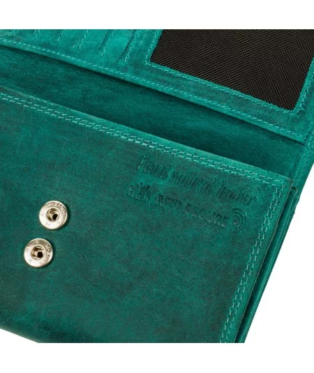 PAOLO PERUZZI Női bőr pénztárca | zöld