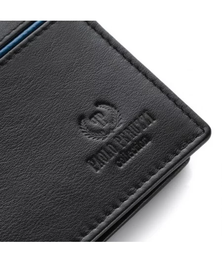 PAOLO PERUZZI Férfi RFID bőr pénztárca | kék