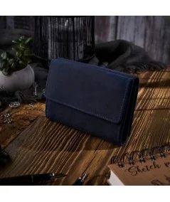 PAOLO PERUZZI RFID női bőr pénztárca | kék