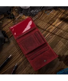 PAOLO PERUZZI RFID női bőr pénztárca | Piros