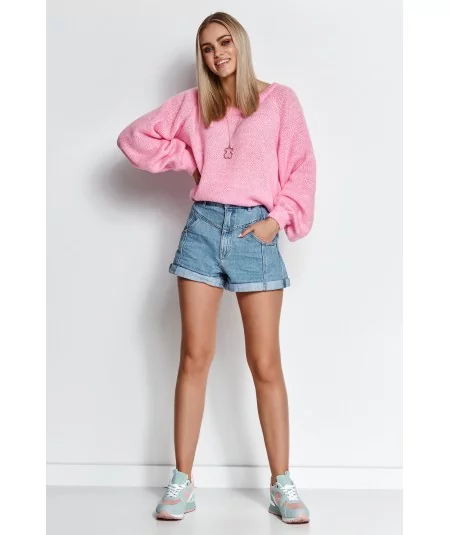 Női pulóver S114 | rózsaszín